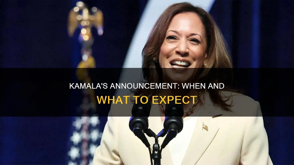 when will kamala announce