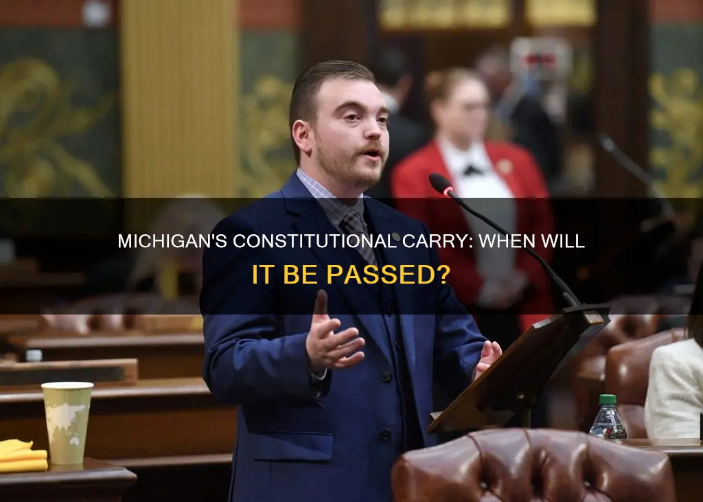 when will michigan pass constitutional carry
