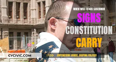 Texas Governor's Constitutional Carry: The Anticipated Signing