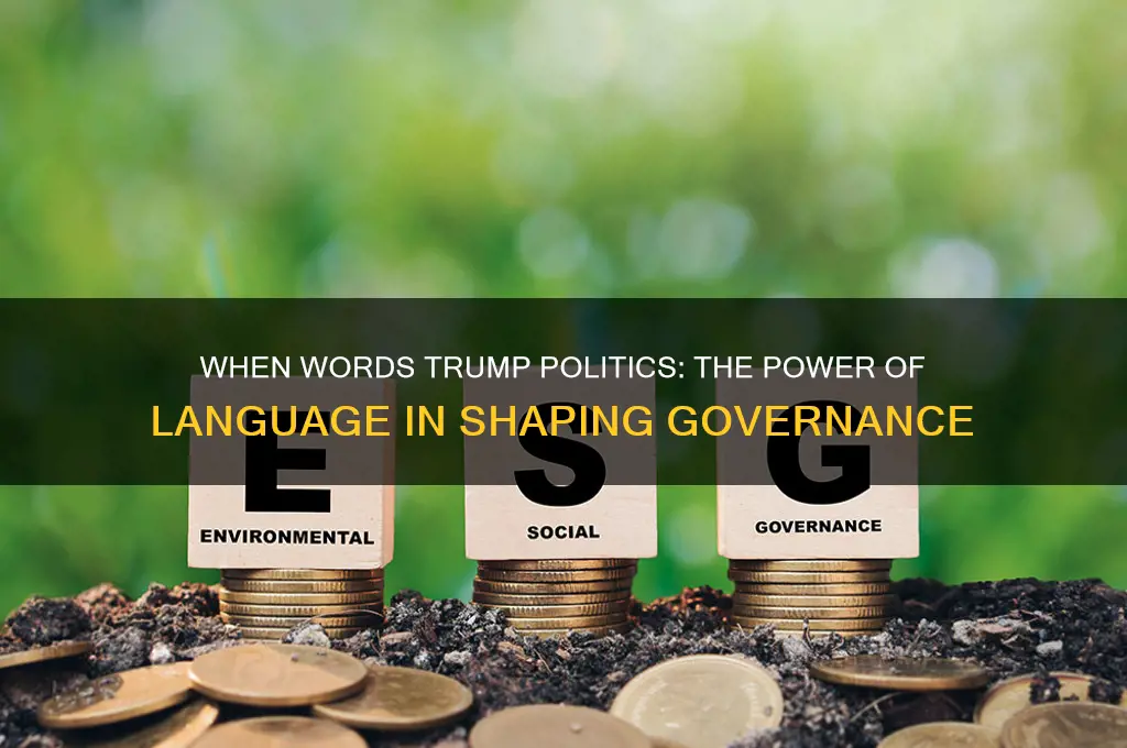 when words trump politics