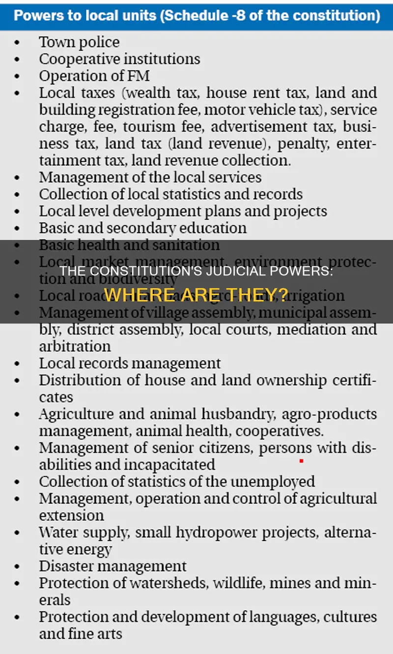 where are judicial powers articulated in the constitution