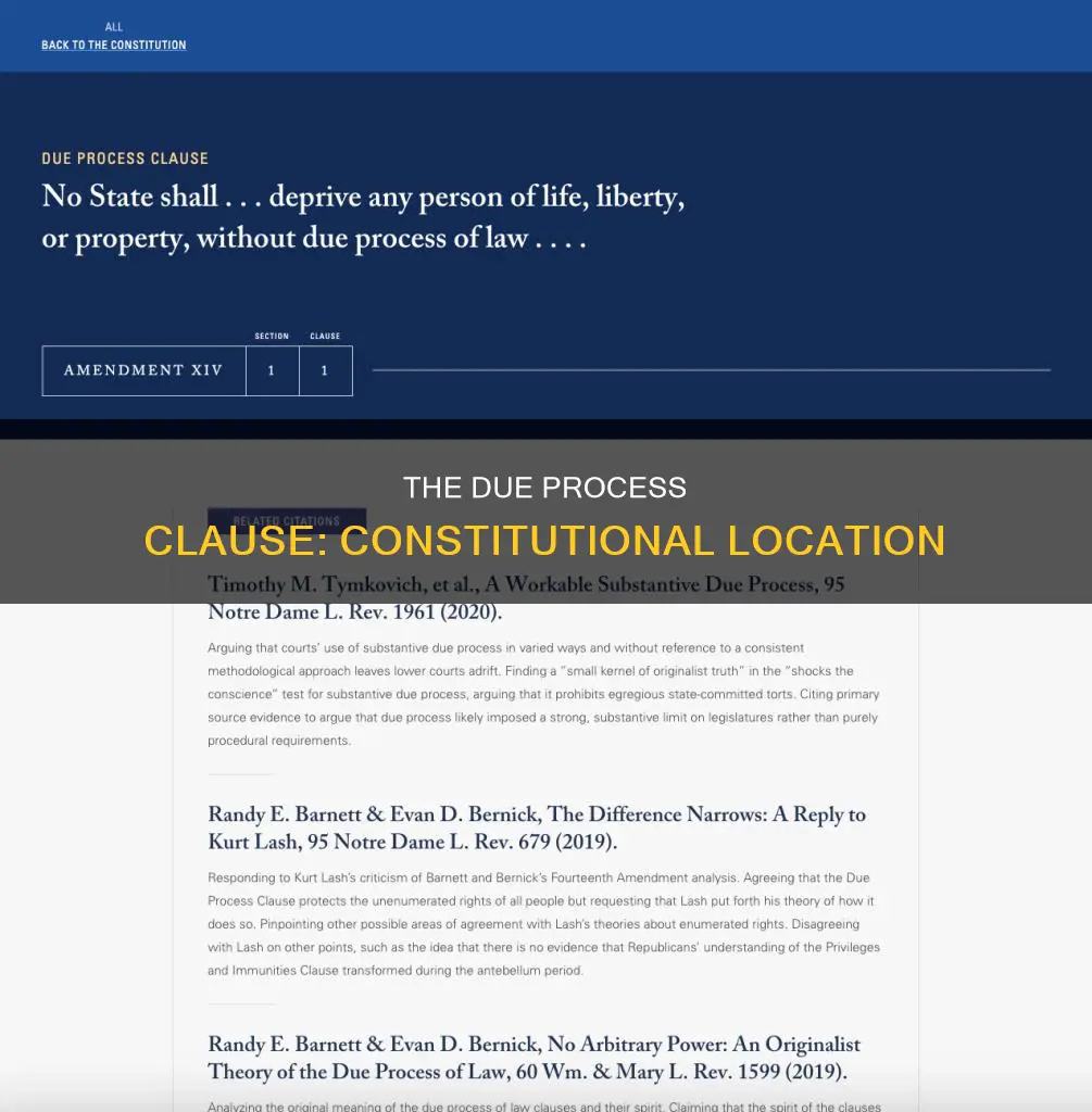 where are the due process clauses in the constitution