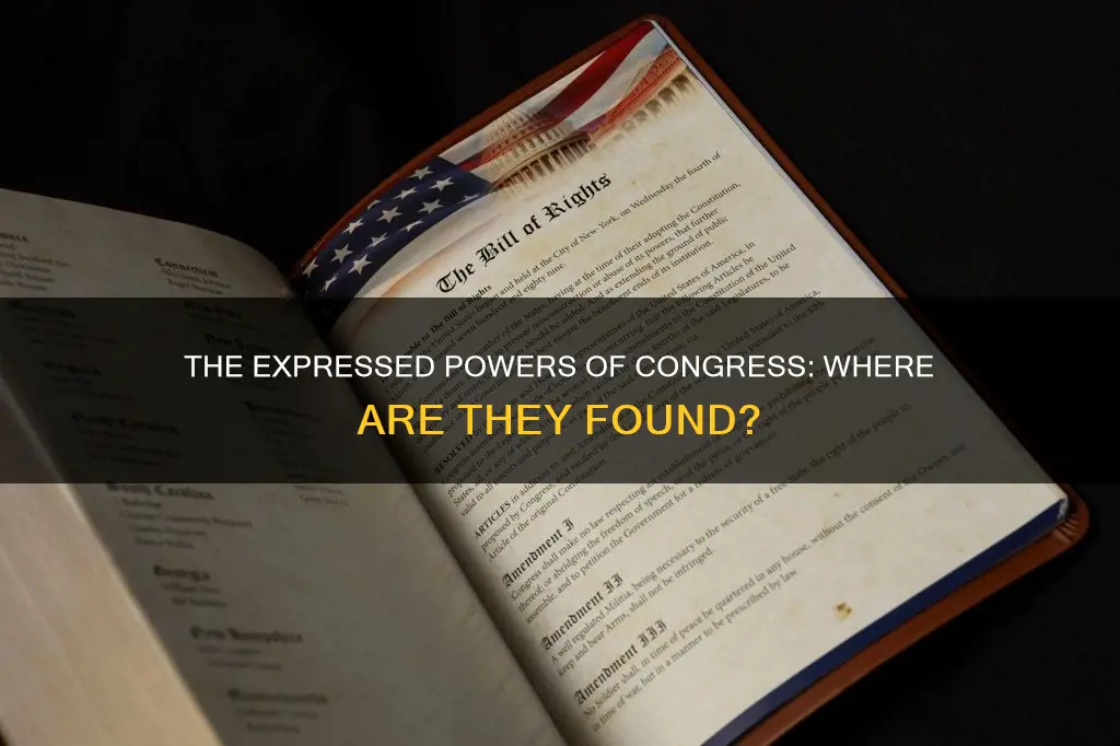 where are the expressed powers of congress found