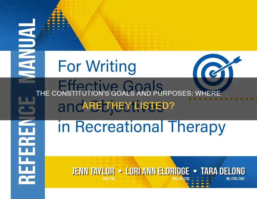 where are the goals and purposes of the constitution listed