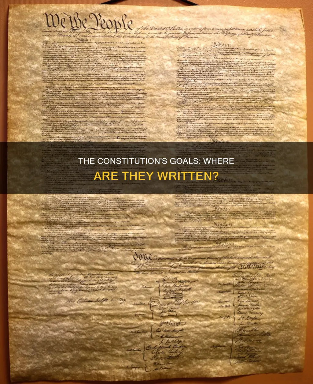 where are the goals of the constitution written