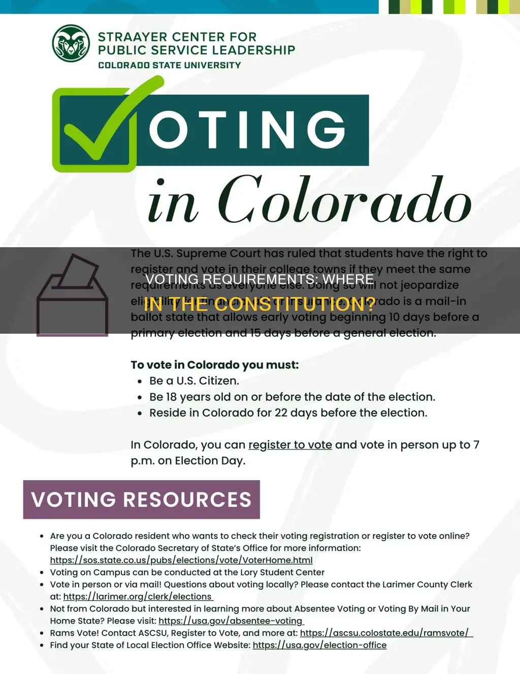 where are voting requirements listed in the constitution