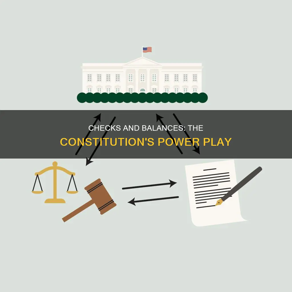 where are words checks and balances in the constitution