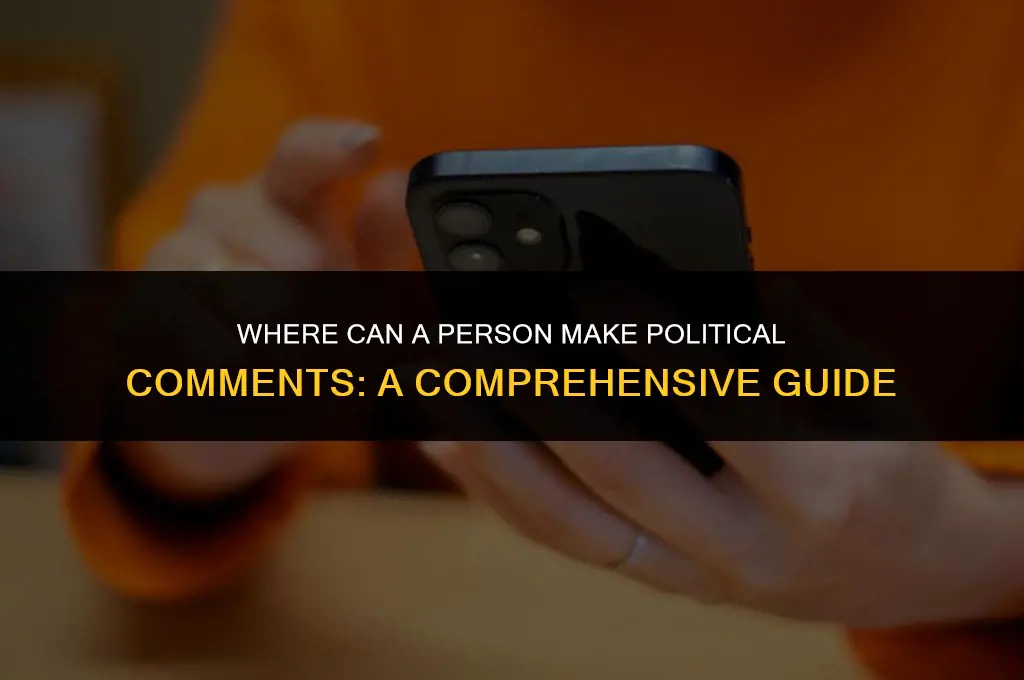where can a person make political comments