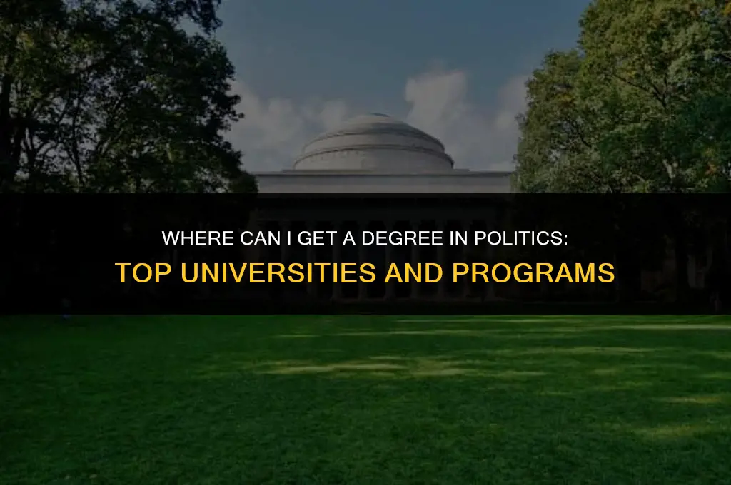 where can i get a degree in politics
