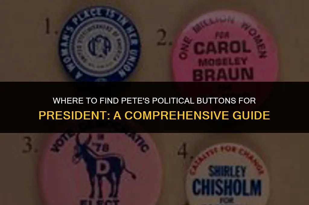 where can i get pete political buttons for president