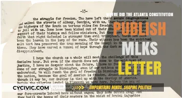 King's Letter: Published in Atlanta Constitution