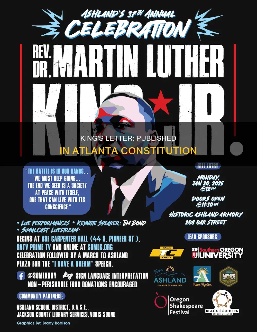 where did the atlanta constitution publish mlks letter