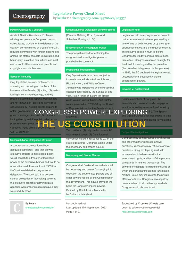 where does congress get its power in the us constitution