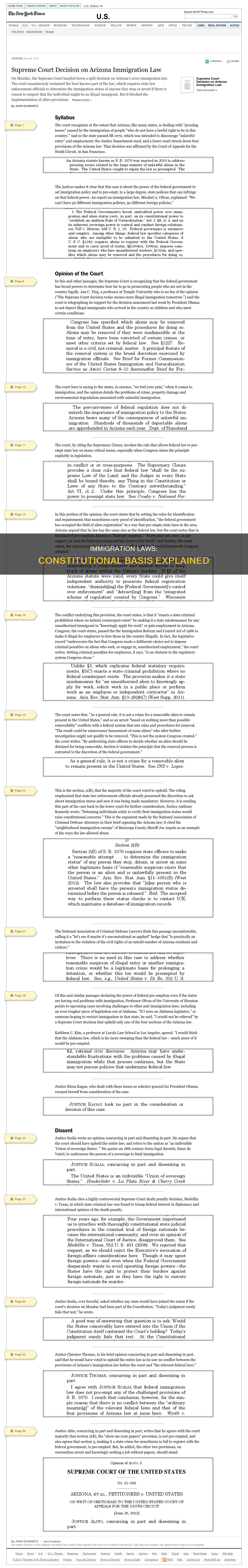 where does it sat in the constitution about immigration