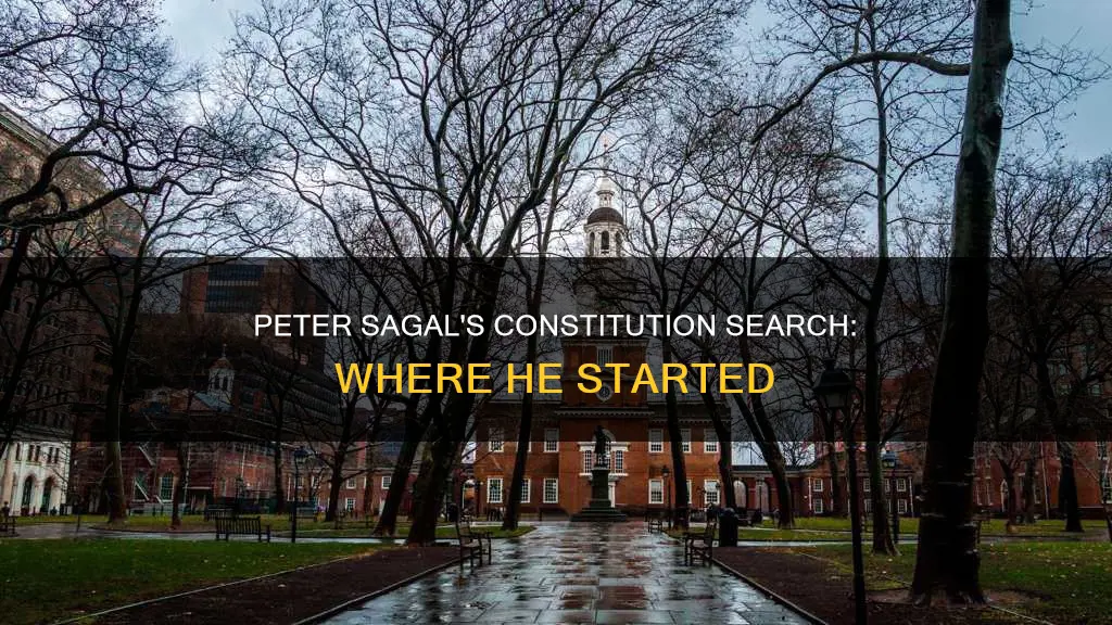 where does peter sagal begin his search for the constitution