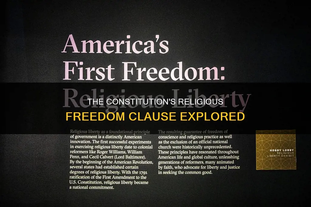 where in constitution is the freedom to exercise religion