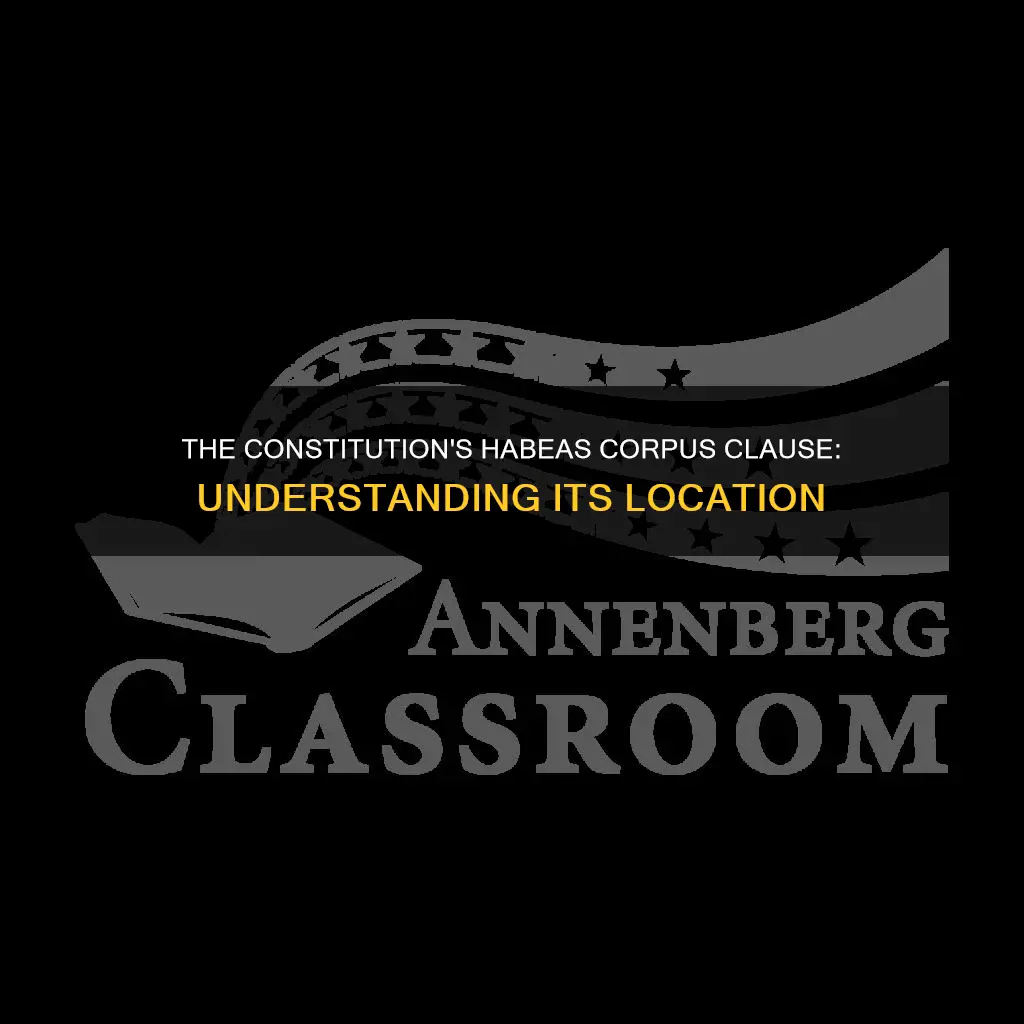 where in the constitution does it mention habeas corpus