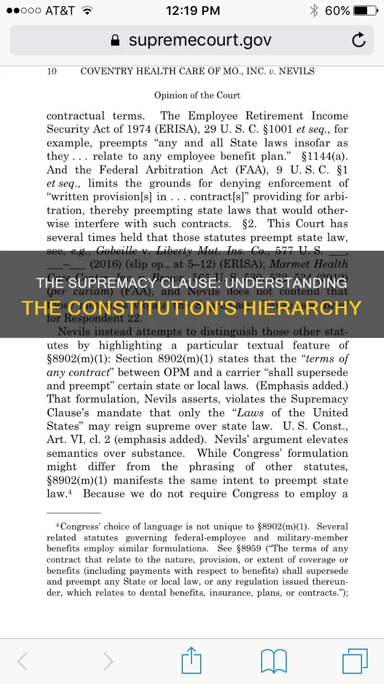 where in the constitution is the supremecy clause located