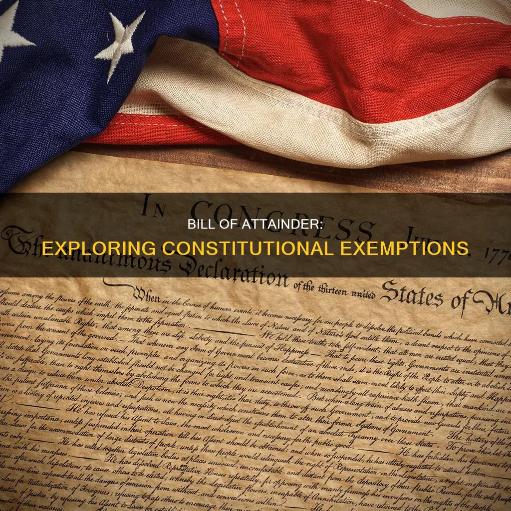 where is bill of attainder in the constitution