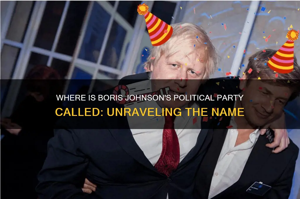 where is boris johnson political party called