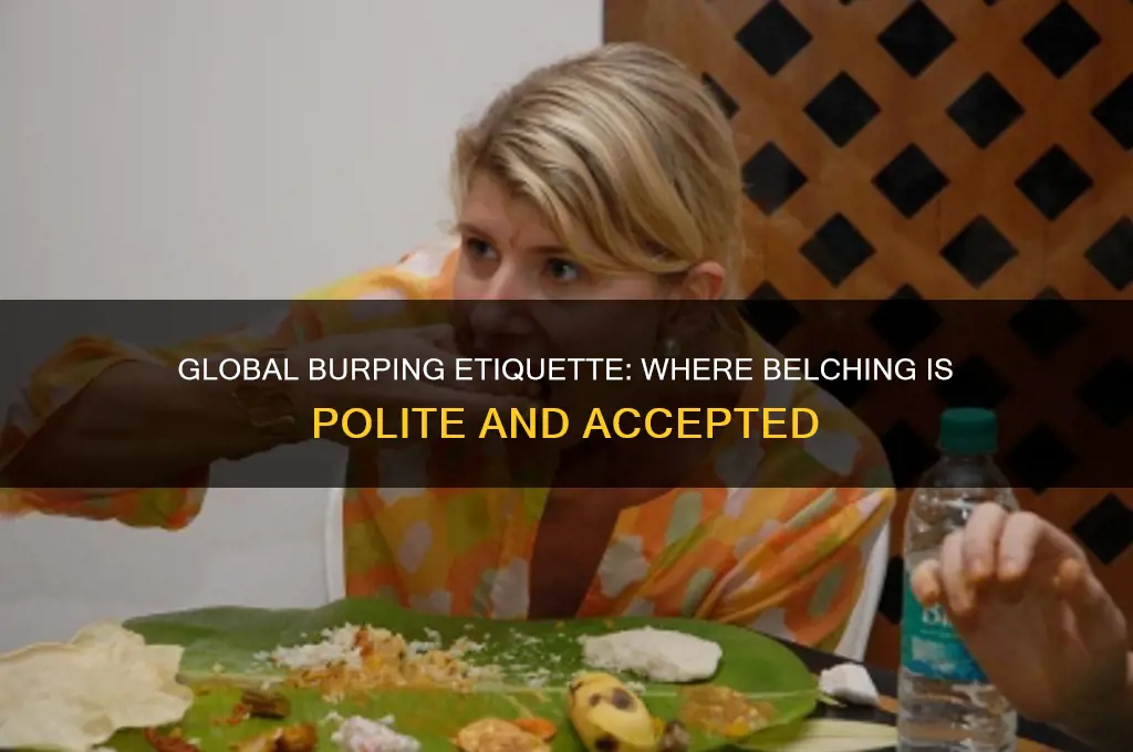 where is burping considered polite