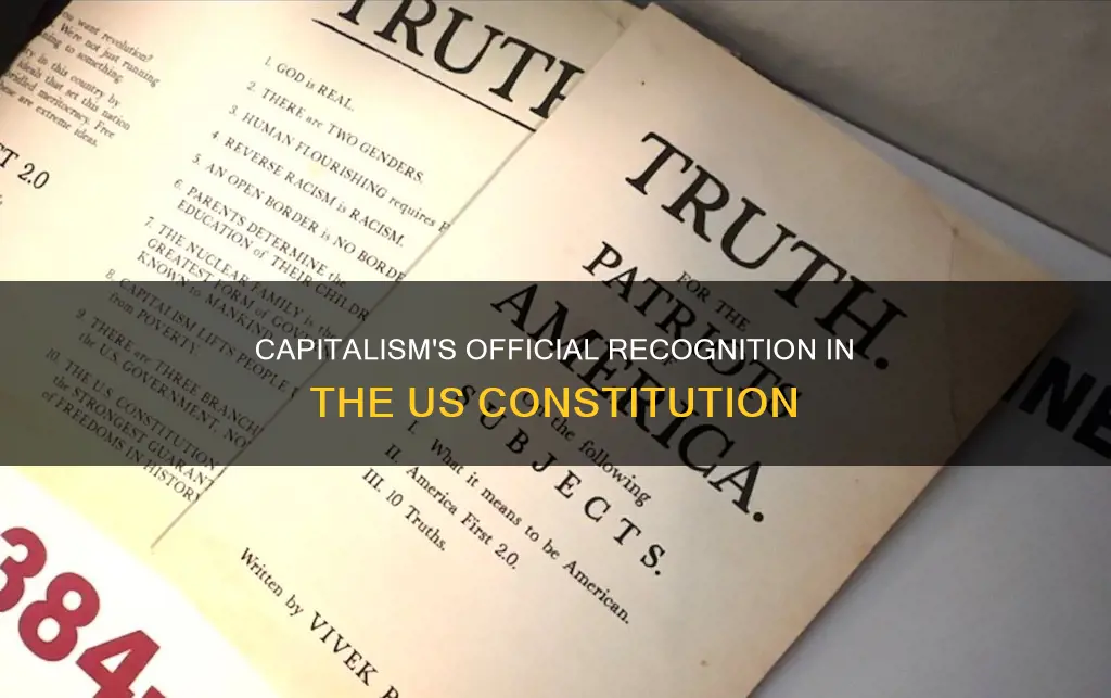 where is capitalism made official in us constitution