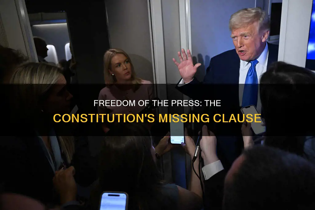 where is freedom of the press in the constitution
