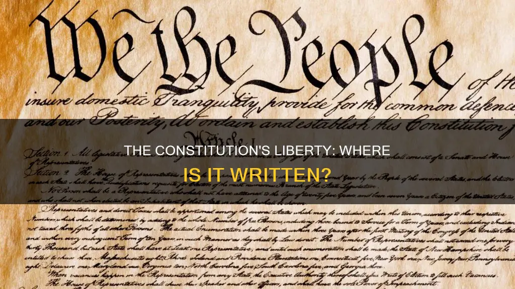 where is liberty written in the constitution