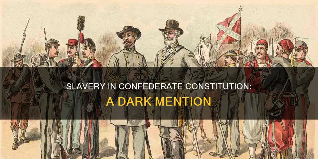 where is slavery mentioned in the confederate constitution