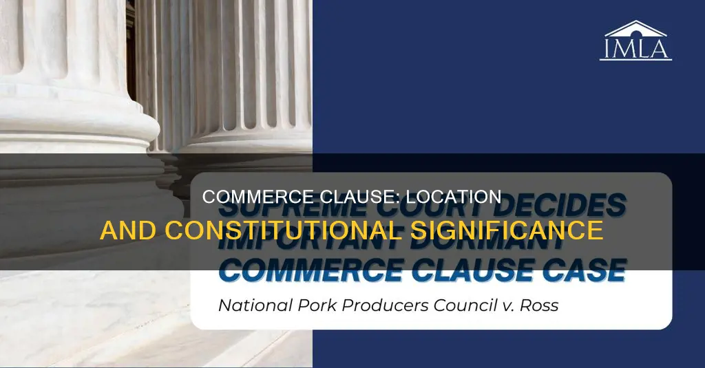 where is the commerce clause located in the constitution