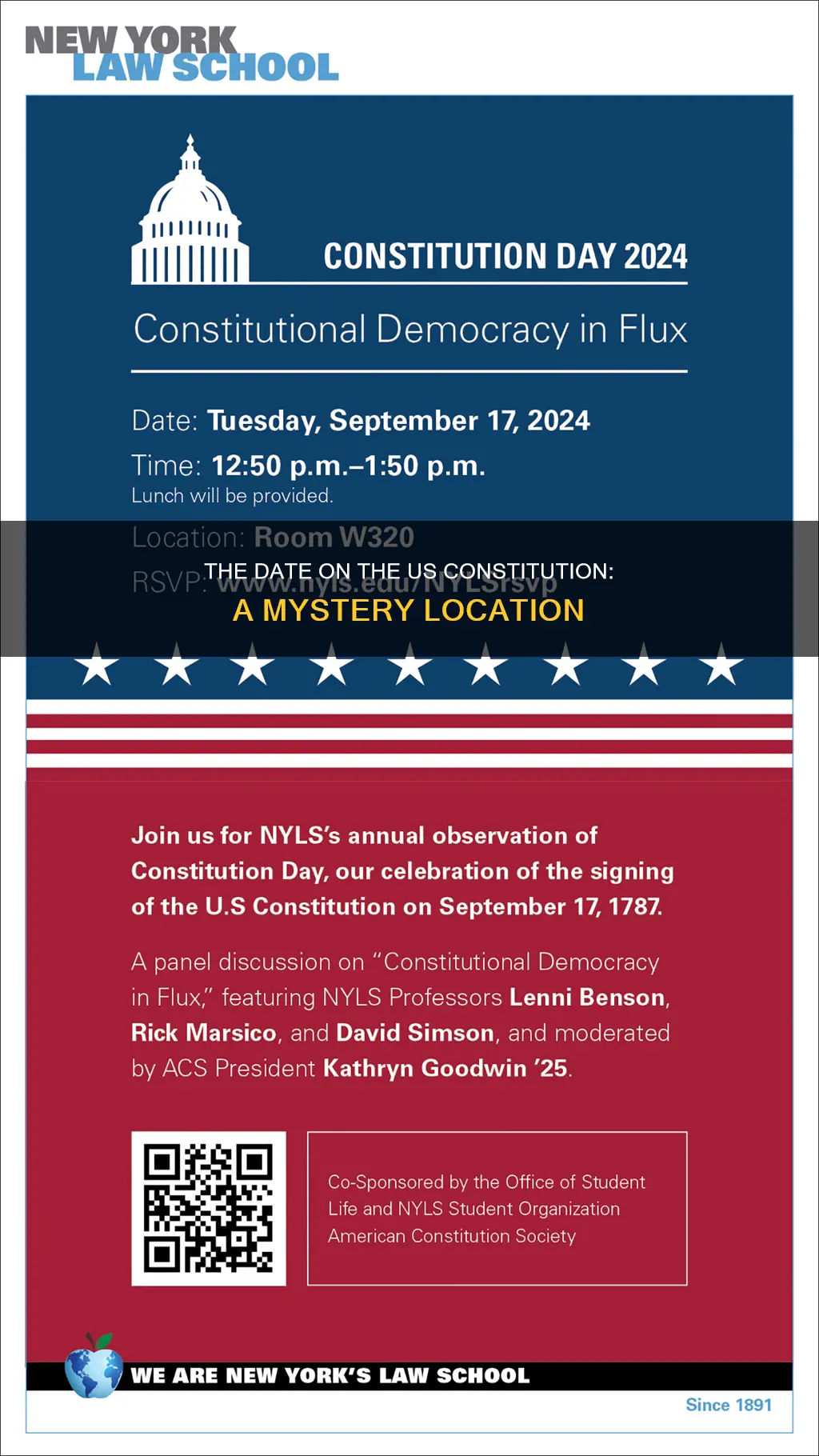 where is the date shown on the constitution