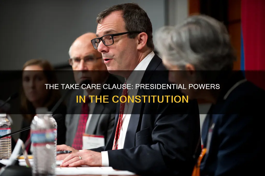 where is the take care clause in the constitution