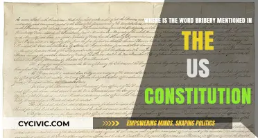 Bribery Mentioned in the US Constitution: Where and Why?