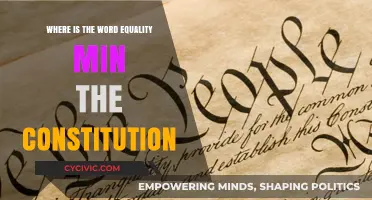 Equality in the Constitution: Where's the Word?