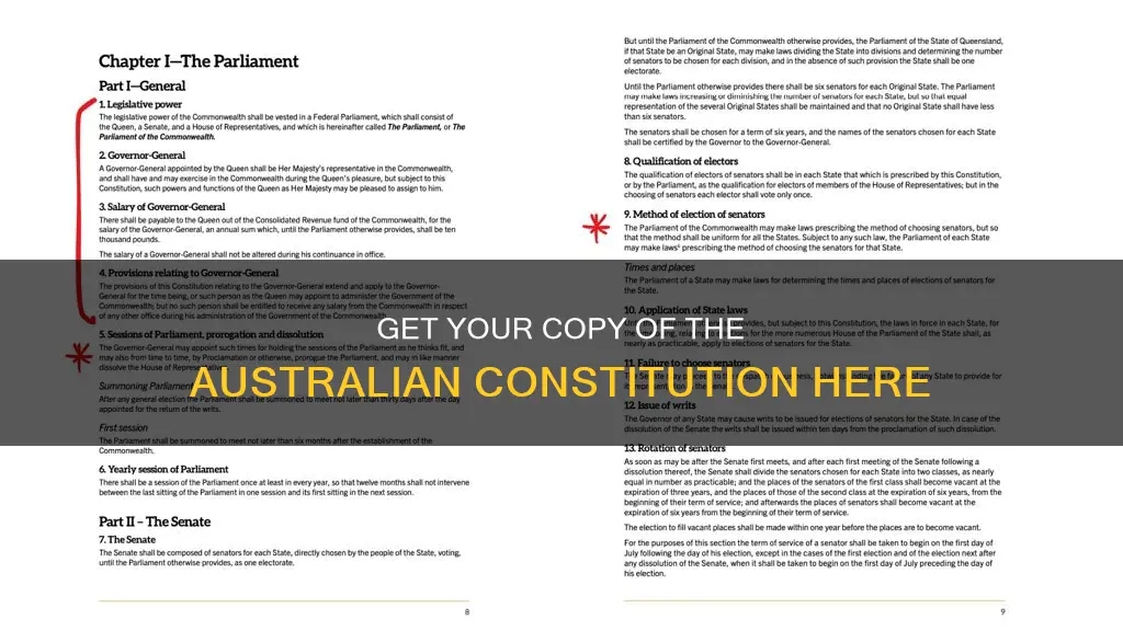 where to buy a copy of the australian constitution
