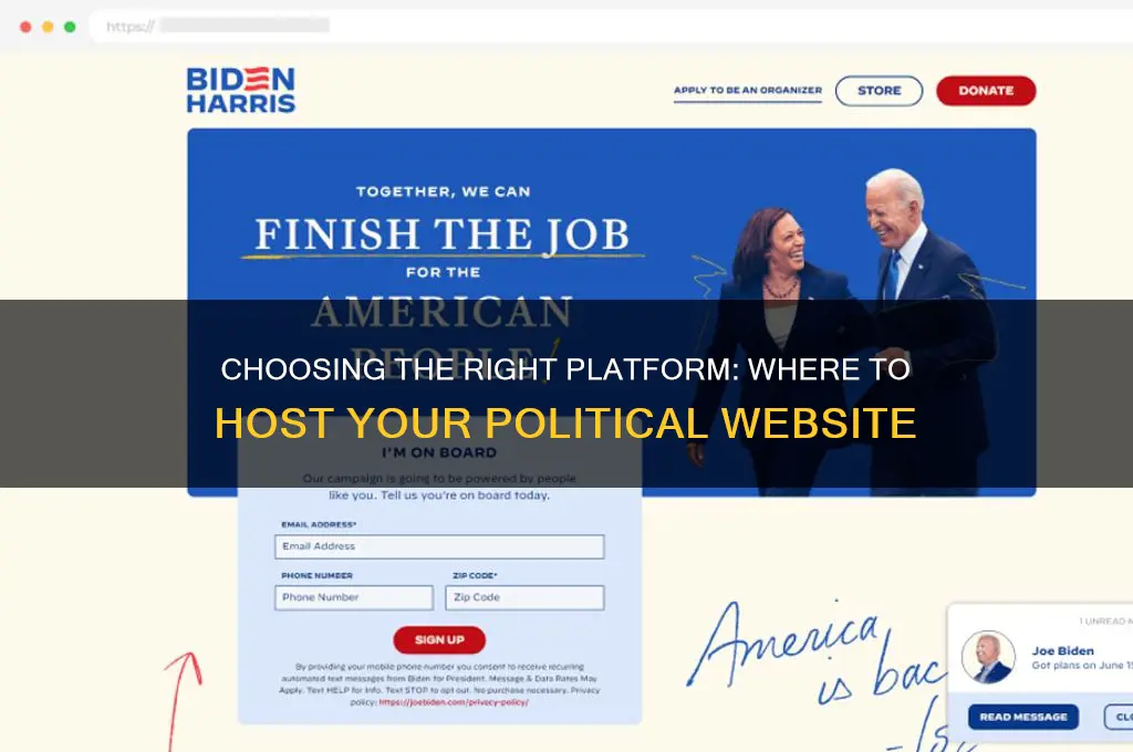 where to host political site