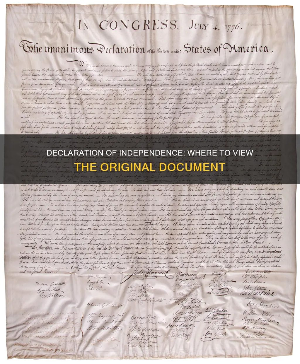 where to see the original declaration of independence