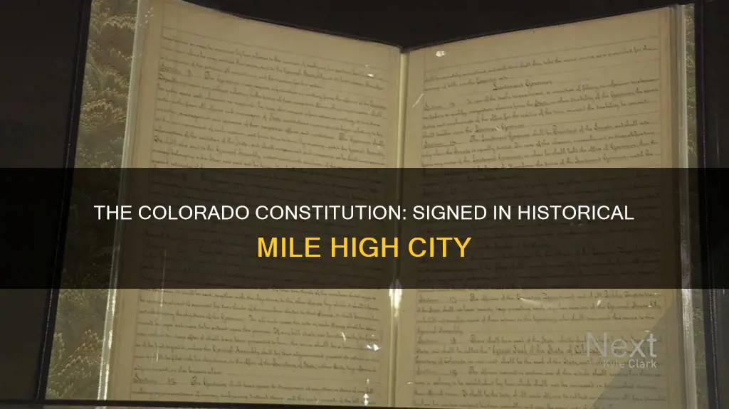 where was the colorado constitution signed