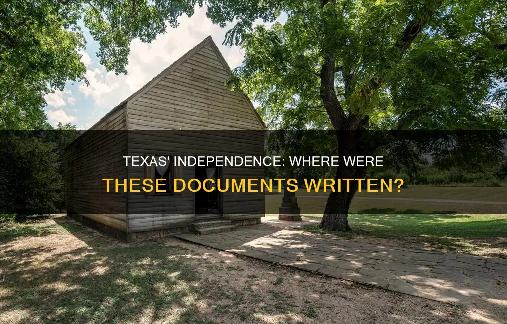 where was the texas declaration of independence and constitution written