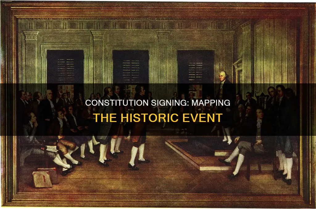 where was the us constitution signed map