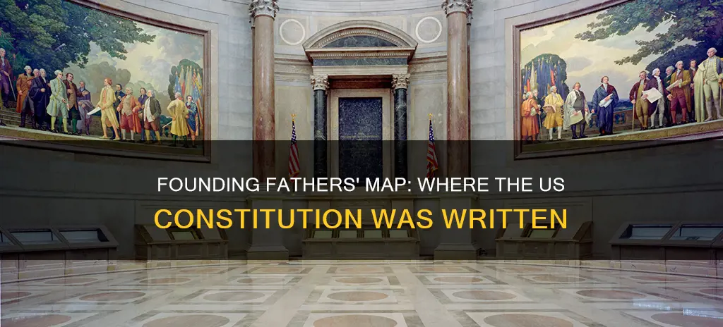 where was the us constitution written map