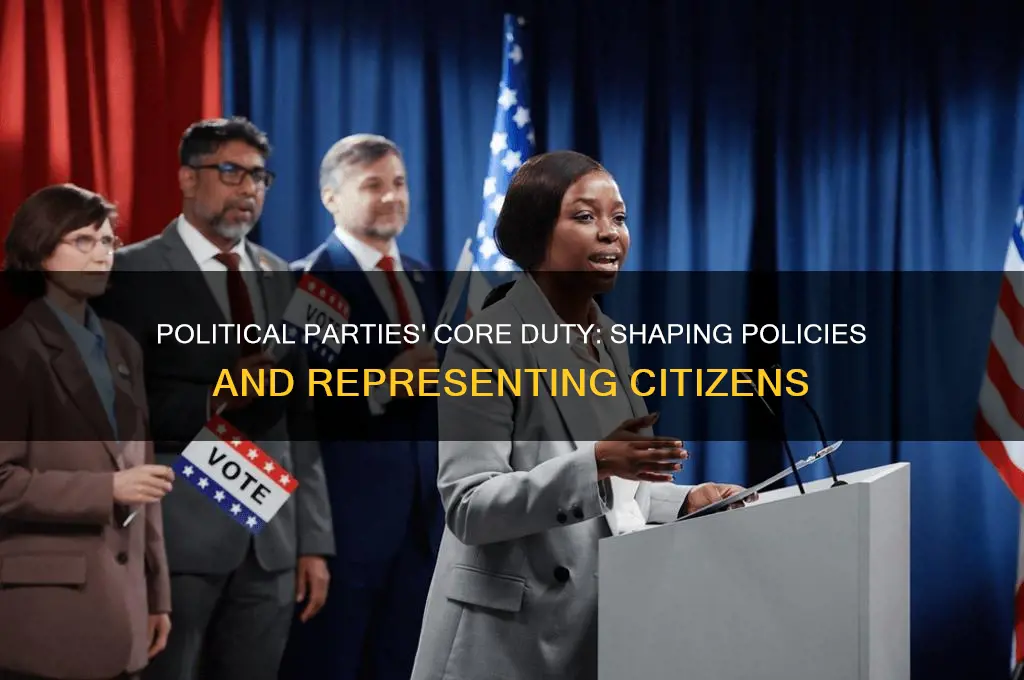 which activity is a primary responsibility of political parties