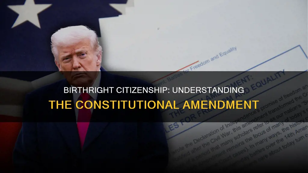 which amendment enshrined birthright citizenship in the constitution