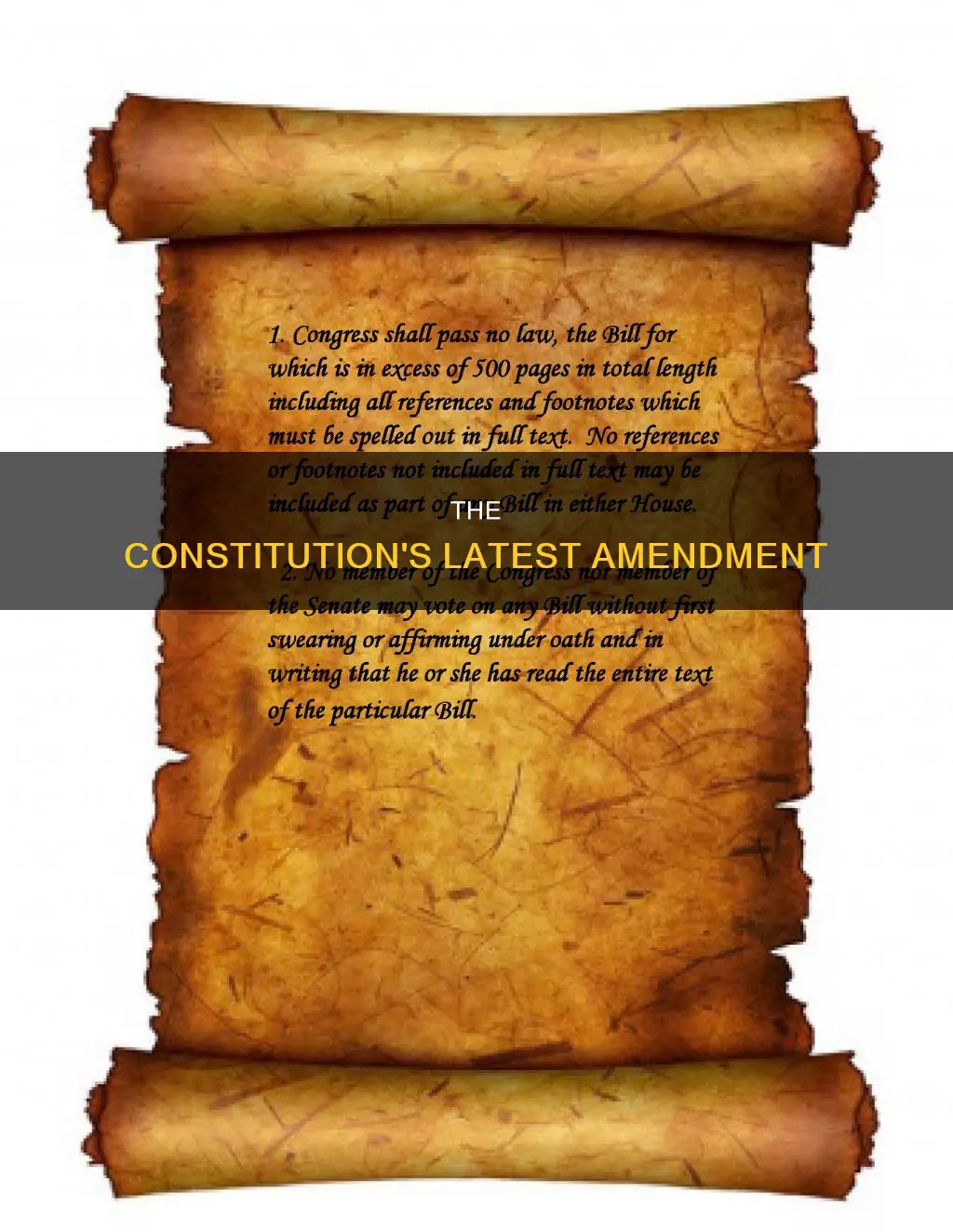 which amendment is the newest for the constitution