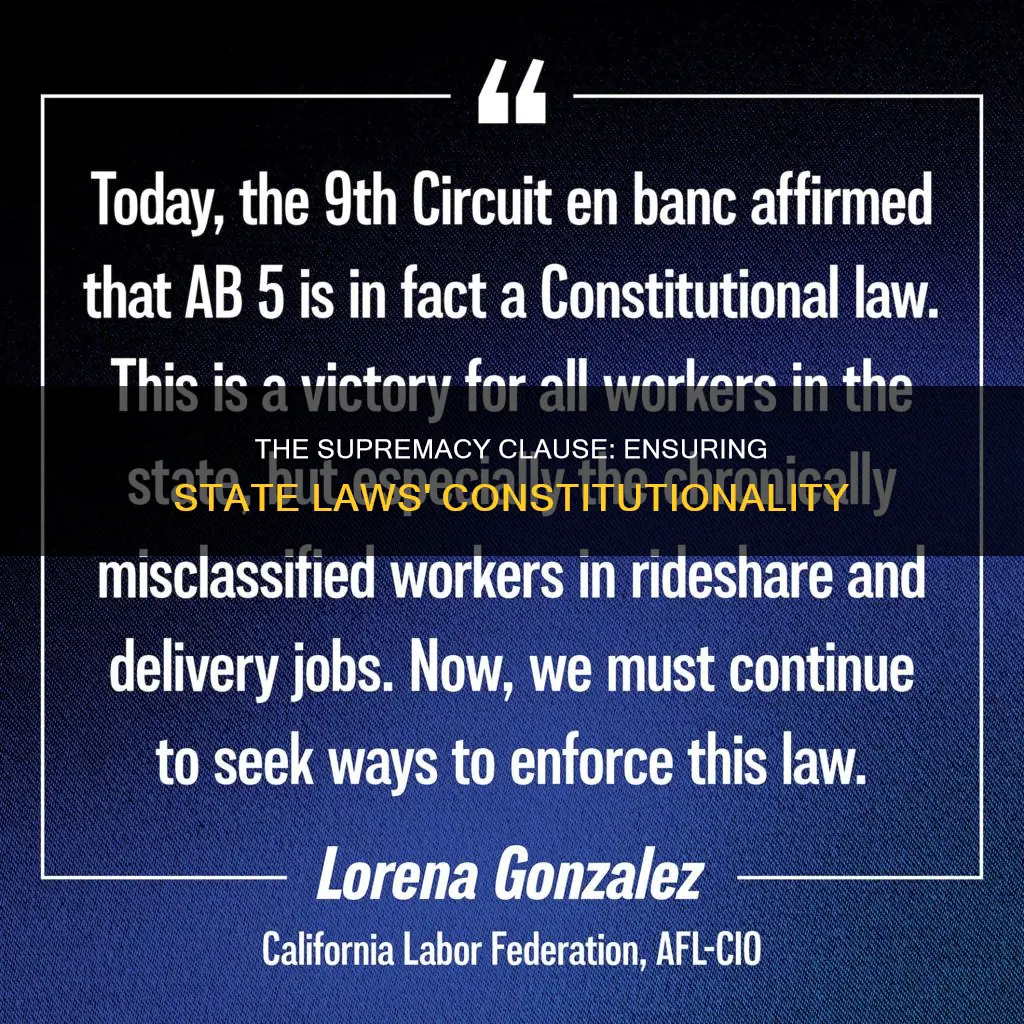 which amendment said that state laws must be constitutional