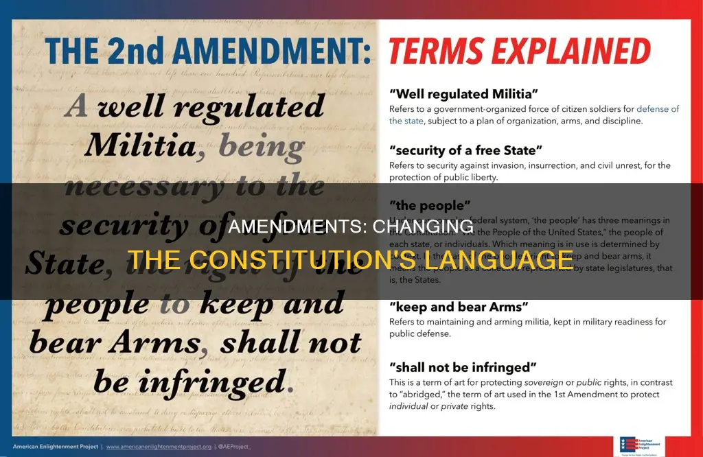 which amendments changed specific language in the constitution