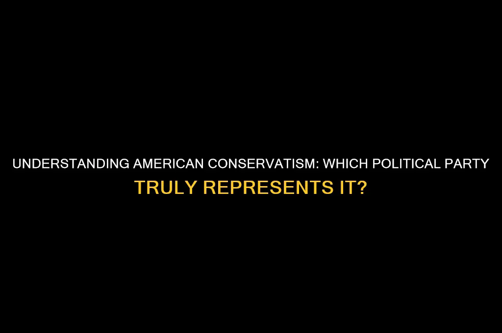 which american political party is conservative