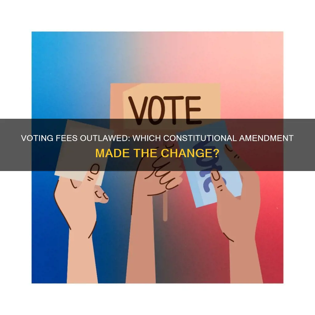 which ammedment of the constitution outlawed voting fees