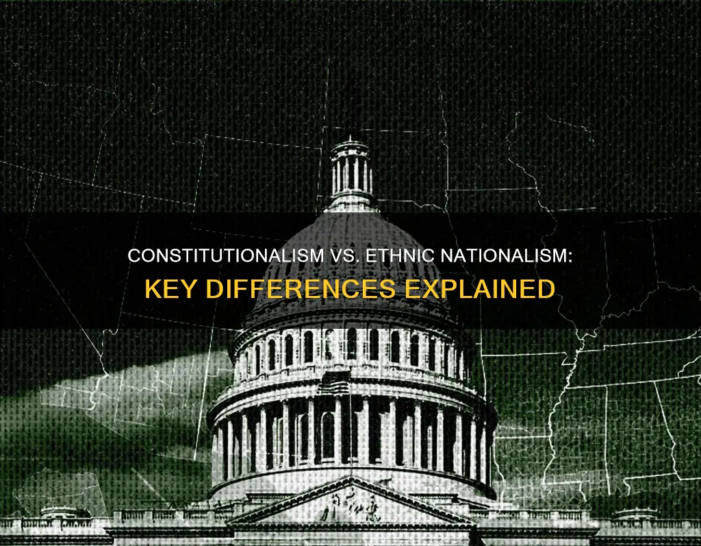 which are the differences between constitutionalism and ethnic nationalism