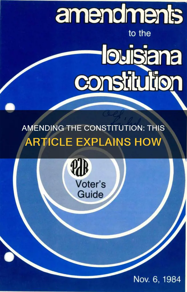 which article amends the constitution